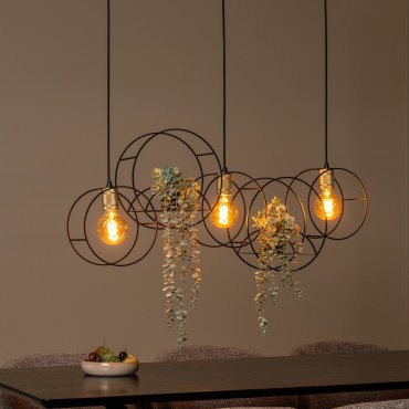 Lucide Circle - Pendelleuchte 3L - 104 x 15 x 160 cm - schwarz