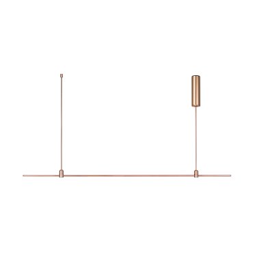 Nova Luce Grammi 04 - magnetische Röhrenstruktur - 150 x 75 cm - 60W LED inkl. - satiniertes Gold