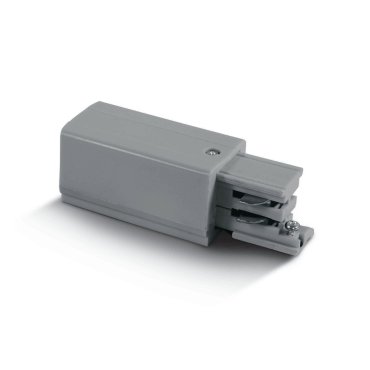 ONE Light Square Track Zubehör - Starter-Stromversorgung - links - 3-Phasen-Schienensystem - 16A - grau