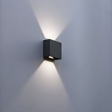 Lutec Gemini Beams - 11 x 11 x 5,4 cm - 10W inkl - IP54 - dunkelgrau - weiß