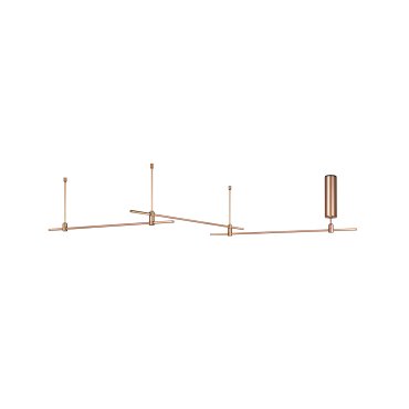 Nova Luce Cron - magnetische Rohrstruktur - 300 x 35 cm - geeignet für maximal 100W LED - satiniertes Gold