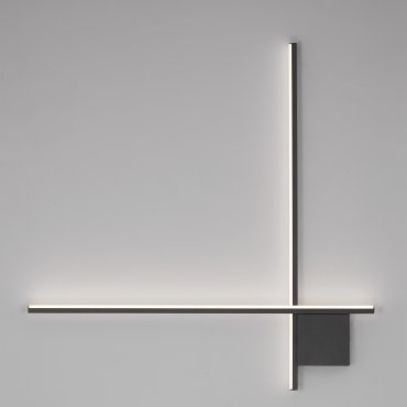 Nova Luce Cross - wandleuchte - 80 x 80 x 4 cm - 21W LED inkl. - Sand schwarz