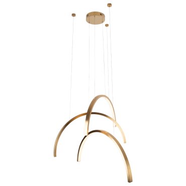 Maxlight Trio Arc - Pendelleuchte - 80 x 180 cm - 3 x 21W LED inkl - gebürstetes Gold