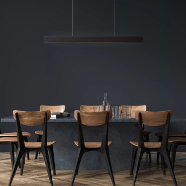 Lucide Raya LED - Hängeleuchte - 119 x 4 x 138 cm - 36W dimmbare LED inkl. - 2700K - schwarz