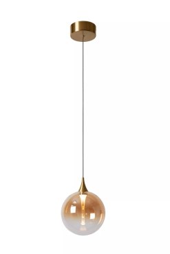 Lucide Gisela - Pendelleuchte - Ø 16 x 150 cm - 5W LED inkl - bernsteinfarben