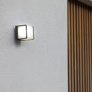 Lutec Doblo - Außenwandleuchte - 11 x 10 x 11 cm - 14.5W LED inkl. - IP54 - anthrazit