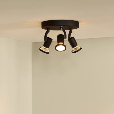 Lucide Jaster - Aufbaustrahler - Ø 20 x 15,5 cm - 3 x 5W LED inkl. - schwarz
