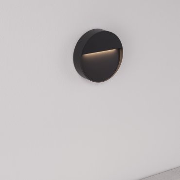 Nova Luce Brigi - Außenwandleuchte - Ø 11 x 3,1 cm - 1W LED inkl. - IP65 - dunkelgrau