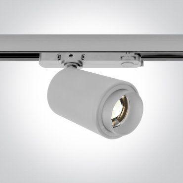 ONE Light COB Zoomable Cylinder - Stromschienenstrahler - Ø 8,5 x 13,5 cm - 30W LED inkl. - weiß