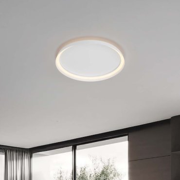 Nova Luce Ormi - Deckenleuchte - Ø 60 x 7 cm - 48W dimmbar LED inkl. - Sand Weiß