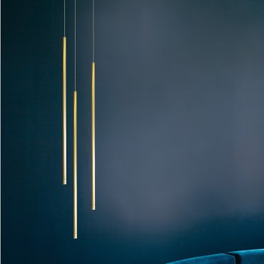 Nova Luce Elettra - Hängeleuchte - Ø 1,5 x 200 cm - 5W LED inkl. - Messing gold