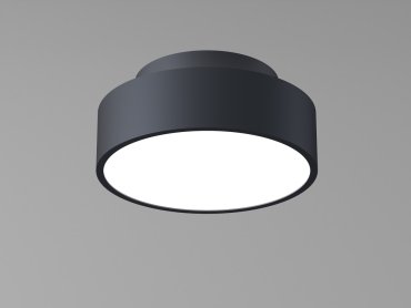 Artdelight Chicago - Deckenleuchte - Ø 15 x 6,8 cm - 9,8W dimmbare LED inkl - schwarz