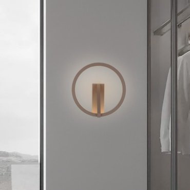 Nova Luce Tilia - wandleuchte - Ø 22 x 10 cm - 10W LED inkl. - Mokka Kaffee