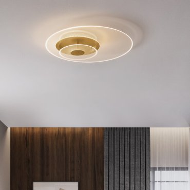 Nova Luce Copo - deckenleuchte - Ø 50 x 9,6 cm - 29W dimmbar LED inkl. - messing gold