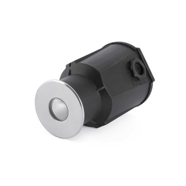 Faro Salt Asimetric - runder Bodenstrahler für außen - Ø 90 mm, Ø 90 mm Einbaumaß - inkl. 7W LED - IP67 - Edelstahl mattiert