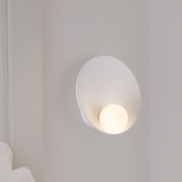 Nova Luce Minim - wandleuchte - Ø 23 x 23 cm - Sand Weiß und Opalglas