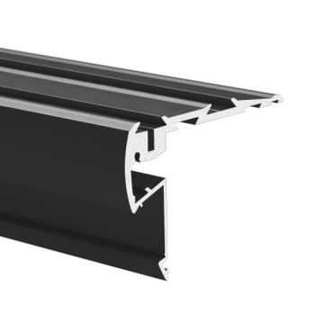 Klus STEPUS - LED-Profil für Treppenkanten - 5,71 x 7,97 cm - schwarz