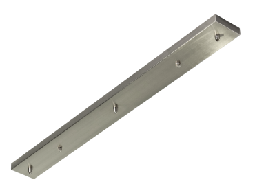 ETH - Deckenplatte 3 Lichtpunkte - 90 x 9 x 2,5 cm - Stahl satiniert