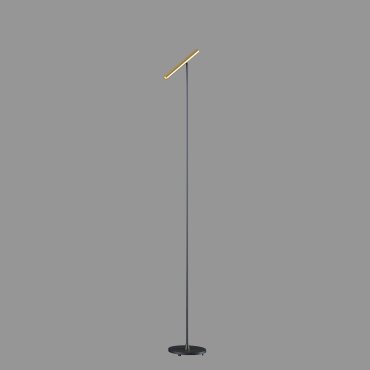 Artdelight Kansas - stehlampe - 20 x 25 x 140 cm - 6W dimmbare LED inkl. - schwarz und warmgold