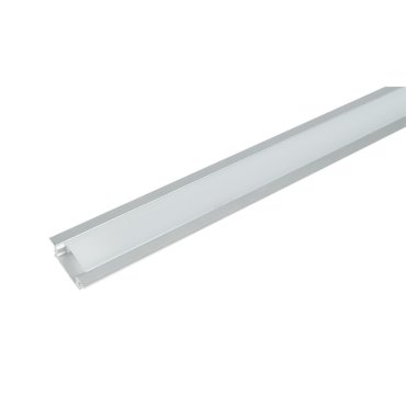 Elmark Elm718/2 - Aluminiumprofil für LED-Leiste mit matter PVC-Abdeckung - Unterputz - 1 Meter Länge