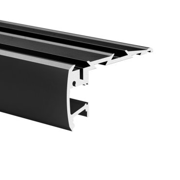 Klus STEP - LED-Profil für Treppenkanten - 4,1 x 8 cm - schwarz