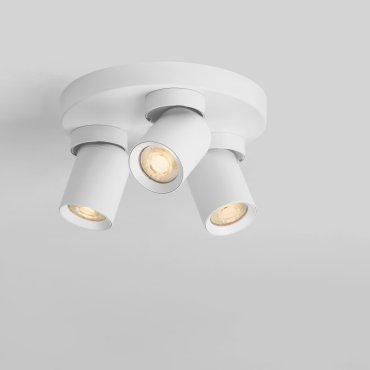 Nova Luce Amecy - Aufbaustrahler 3L - Ø 22 x 12,5 cm - Sand Weiß