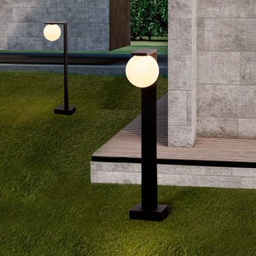Nova Luce Oracle - Gartenleuchte - 12 x 60 x 21 cm - 8W LED inkl. - IP65 - Sand schwarz