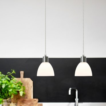 Nordlux Ray 2L Kit 12 - Hängeleuchte - 12 x 186 cm - Chrom und Weiß