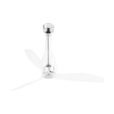 Faro Eterfan - Deckenventilator mit Fernbedienung - Ø 128 cm - Chrom und transparent