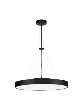 Nova Luce Perfect Profile - Hängeleuchte mit Fernbedienung (ohne) - Ø 60 x 120 cm - 40W dimmbare LED inkl. - 2700K-6000K - schwarz