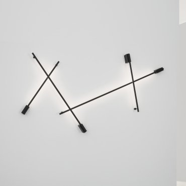 Nova Luce Gropius - Wandleuchte - 120 x 7 x 3,5 cm - 20W LED inkl. - Sand schwarz