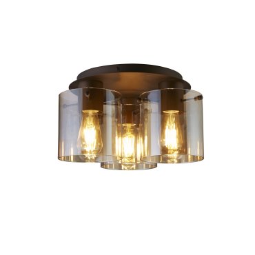 Searchlight Sweden - Deckenleuchte - Ø 29 x 21 cm - mokka und amber