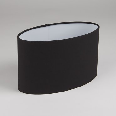 Ovaler Lampenschirm - 45 x 30 cm - schwarz