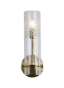 Searchlight Scope - Wandleuchte - 10 x 29 cm - IP44 - Messing satiniert und transparent