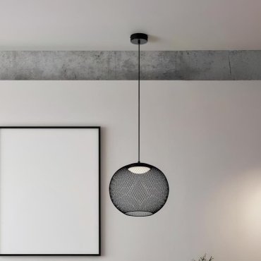 Nova Luce Kinetic - Hängelampe - Ø 40 x 154 cm - 19W LED inkl. - matt schwarz