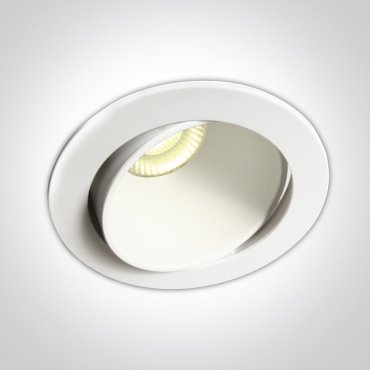 ONE Light COB Outdoor/Bathroom Range - Einbaustrahler 1L - Ø 10,6 x 8,4 cm - 8W dimmbare LED inkl. - IP54 - weiß