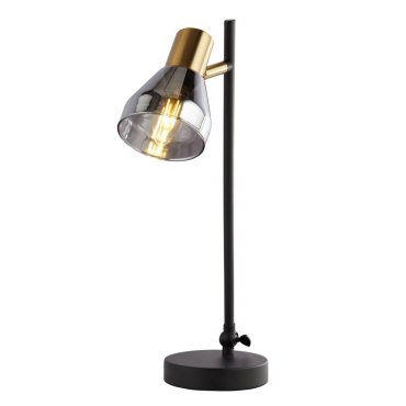 Searchlight Westminster Tischlampe – 30 x 42 cm – schwarz und satiniertes Messing