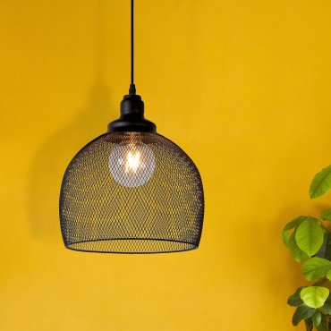 Lucide Mesh - Pendelleuchte - Ø 28 x 162 cm - schwarz