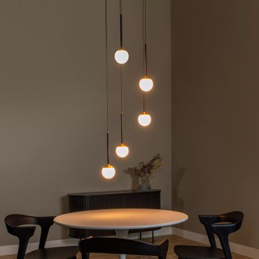 Lucide Calina - Hängeleuchte - Ø 42 x 169,3 cm - 5 x 8,2W dimmbare LED inkl. - schwarz