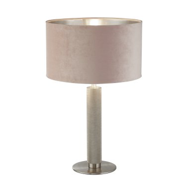 Searchlight London - Tischleuchte - Ø 38 x 63 cm - silber und rosa
