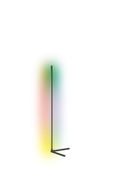 Calex Smart Stehleuchte - Dimmfunktion und einstellbare Lichtfarbe per App - 140 x 23,5 cm - 12 W LED inklusive - schwarz