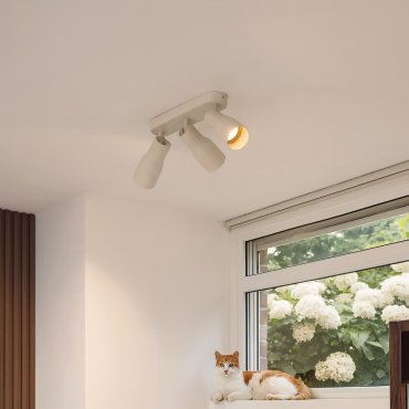 VK Lighting Iluma - Wand- und Deckenleuchte - 27 x 12,8 x 6 cm - beige
