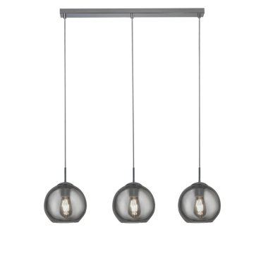 Searchlight Balls - Hängeleuchte - 81 x 15 x 147 cm - Chrom und Rauchglas