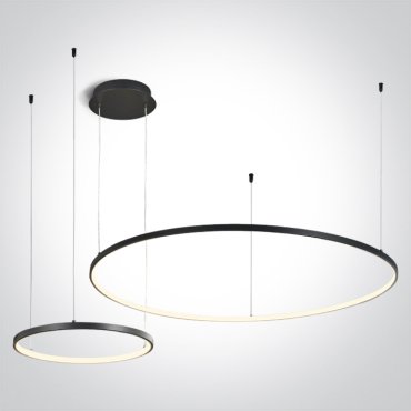 ONE Light Dekorativ - Pendelleuchte - Ø 100 cm, Ø 40 x 150 cm - 65W dimmbare LED inkl - schwarz
