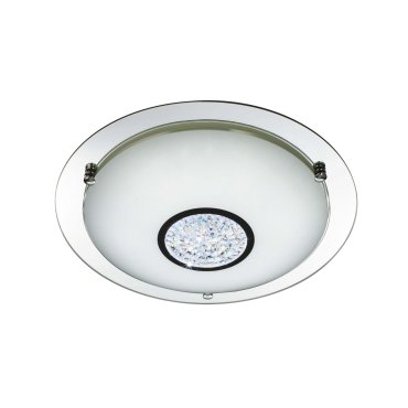 Searchlight Bathroom - Badezimmer-Deckenleuchte - Ø 42 x 9 cm - 18W LED inkl. - IP44 - Chrom