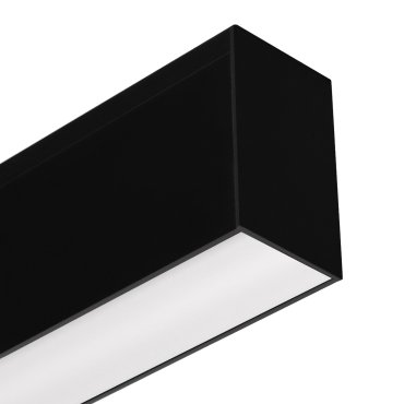 Leuchtenkönig Slim Line - Deckenleuchte - 118 x 5,5 x 3,3 cm - 22,5W LED inkl - schwarz - dimmbar mit Fernbedienung - warmweiße Lichtfarbe (3000K)