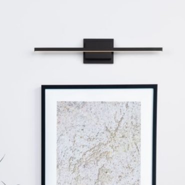 Nova Luce Azure - wandleuchte - 6,9 x 11,8 x 60 cm - 12,5W LED inkl. - sand ­schwarz