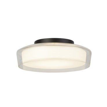 Searchlight Puck - Deckenleuchte - Ø 30 x 10 cm - 14W dimmbare LED inkl - IP44 - schwarz und transparent