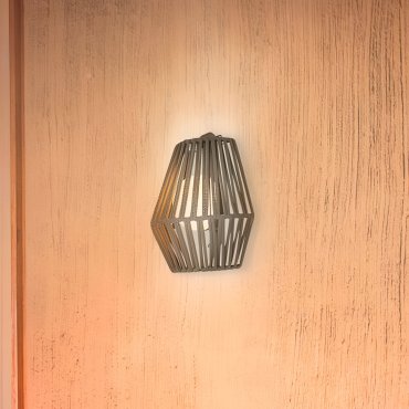 New Garden Conta - Außenwandleuchte mit wiederaufladbarem Leuchtmittel - 9W LED inkl. - 22,5 x 11,5 x 24 cm - IP54 - grau