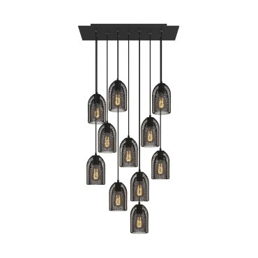 Creative Cables - Hängeleuchte 11L - 67,5 x 140 cm - schwarz